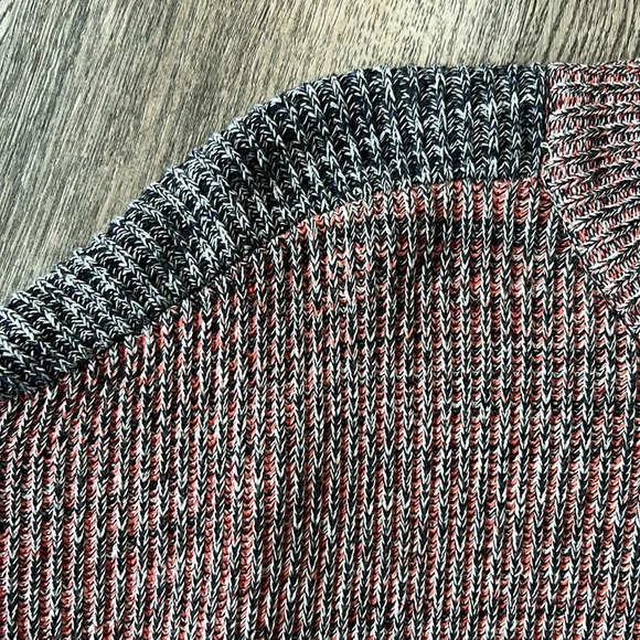 Joie Sweater Red and Black Fernlea Knit Sweater Size Medium Long Sleeve Womens - Picture 8 of 14